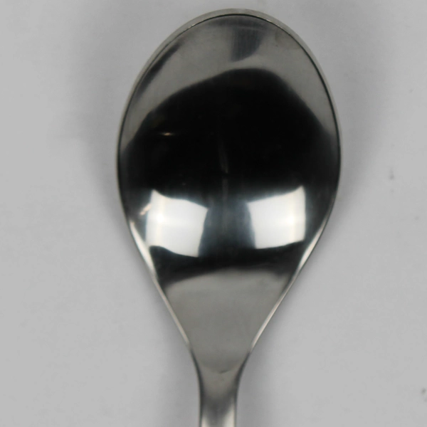 6 Wallace Silver Sparta Pattern Oval Soup Spoons 18/10 Stainless 7.5 Inches Good