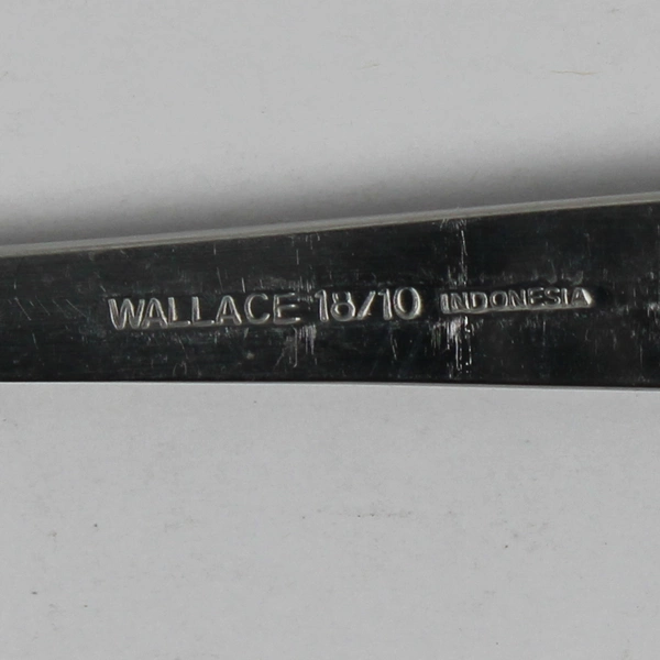 6 Wallace Silver Sparta Pattern Oval Soup Spoons 18/10 Stainless 7.5 Inches Good