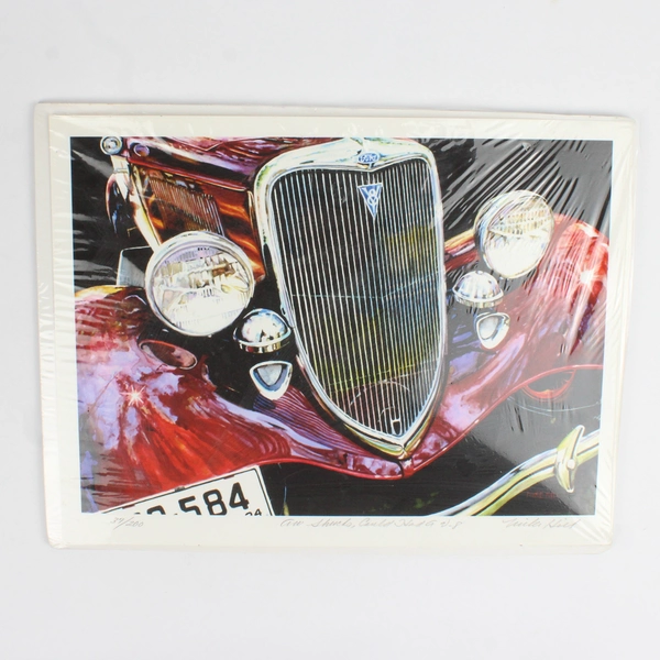 Mike Hill "Aw Shucks I Could OF Had A V8," Signed Classic Car Print