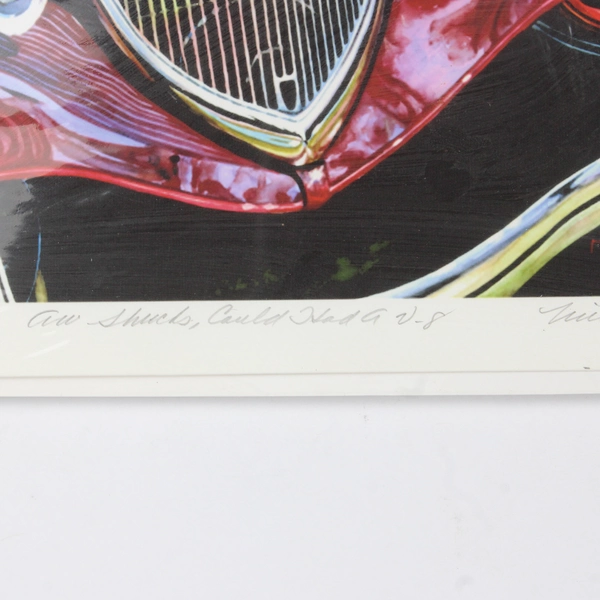 Mike Hill "Aw Shucks I Could OF Had A V8," Signed Classic Car Print