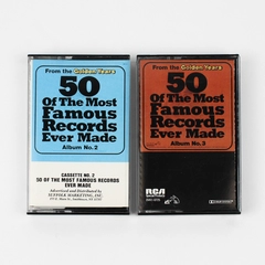 Lot of 2 50 Most Famous Records Ever Made Album # 2&3 Cassettes, 1985/86