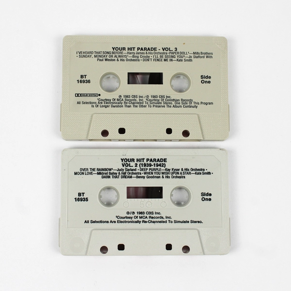 Lot of 2 "Your Hit Parade" Vol. 2&3 Cassettes Harry James Orch. BT16935/BT16936