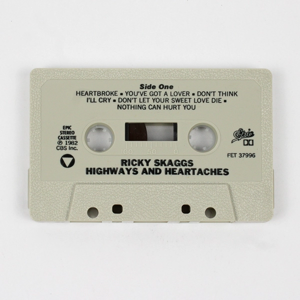 Ricky Skaggs: Highways and Heartaches Cassette Tape FET37996, 1982 