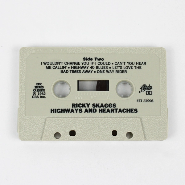 Ricky Skaggs: Highways and Heartaches Cassette Tape FET37996, 1982 