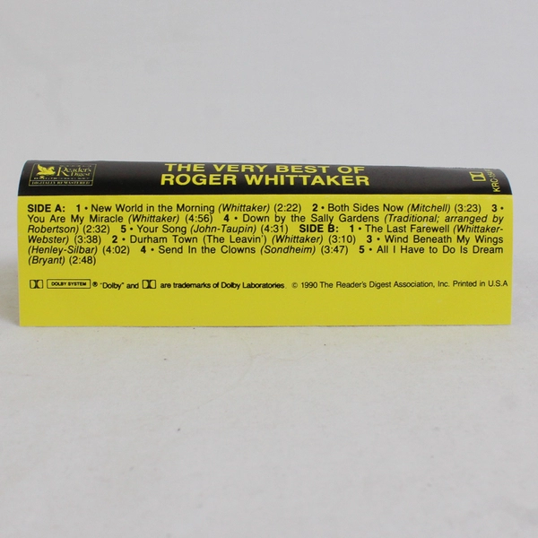 The Very Best of Roger Whittaker Cassette Tape RC6-154-1/1, 1989 