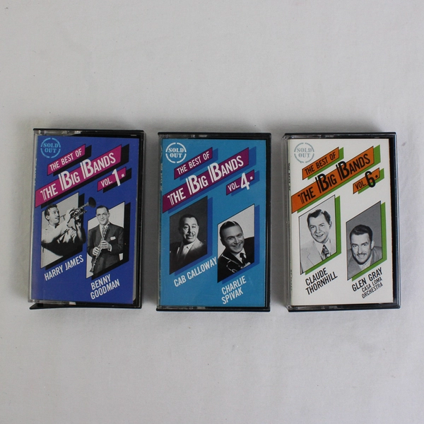 Lot of 3 Best of the Big Bands Cassette Tapes, Vols. 1, 4 & 6 Various Artists