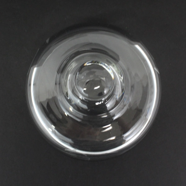 Vtg Etched Grape Cluster Clear Glass Dome Cloche 6.25 Inch Diameter