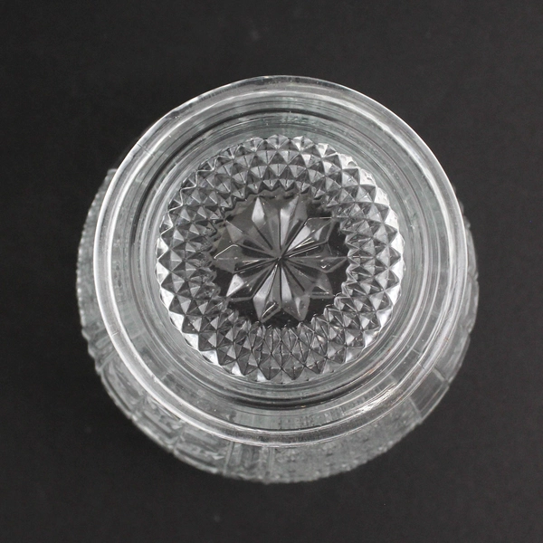 Vintage Indiana Glass Clear Daisy & Cane Sugar Or Candy Dish with No Lid 