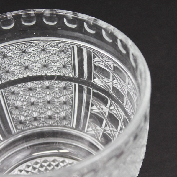 Vintage Indiana Glass Clear Daisy & Cane Sugar Or Candy Dish with No Lid 