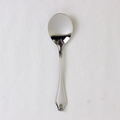 Wallace Silver Shellbrook Pattern Round Bowl Soup Spoon 6.25 Inches 18/10 SS 