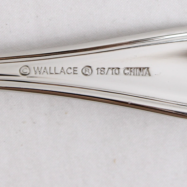 Wallace Silver Shellbrook Pattern Round Bowl Soup Spoon 6.25 Inches 18/10 SS 