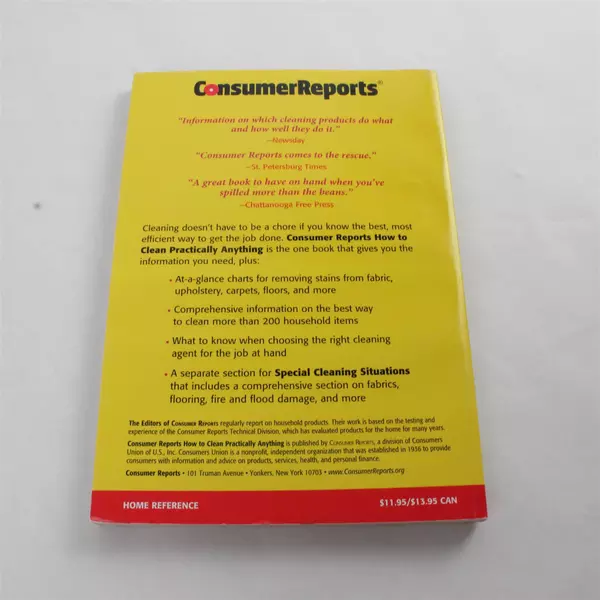 Consumer Reports How to Clean Practically Anything Paperback