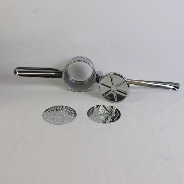 Stainless Steel Potato Ricer in Box, Harold's Kitchen, 4"x11"