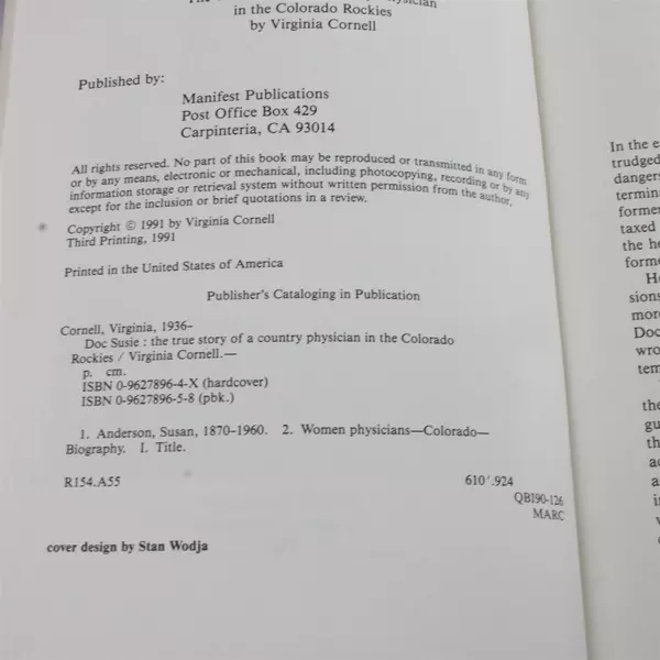 Doc Susie: The True Story of a Country Physician in the Rockies - Virginia C.