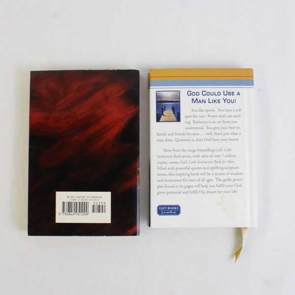 Lot of 2 Christian Inspirational Books For Men 2003 Hardcover & 1995 Paperback