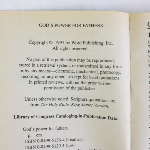 Lot of 2 Christian Inspirational Books For Men 2003 Hardcover & 1995 Paperback