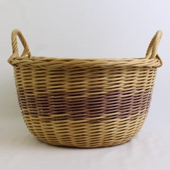 Vintage Handmade Basket With Handles 1984