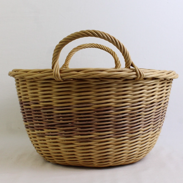Vintage Handmade Basket With Handles 1984