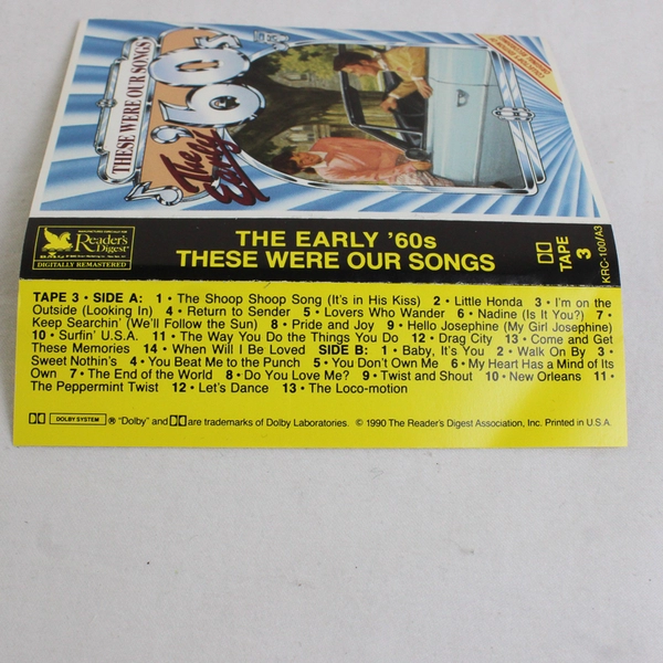 Lot of 3 The Early '60's Cassette Tapes with Booklet Readers' Digest