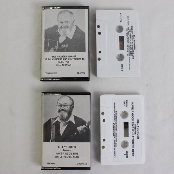 Lot of 2 Bill Younger Cassette Tapes, King Of The Folksingers Burl Ives Tribute