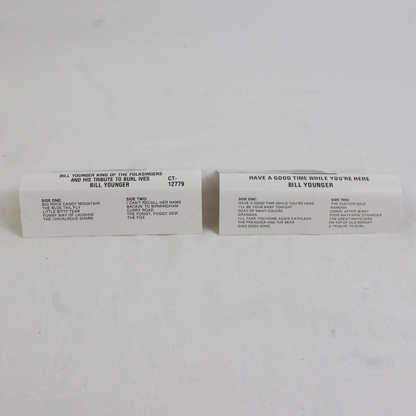 Lot of 2 Bill Younger Cassette Tapes, King Of The Folksingers Burl Ives Tribute