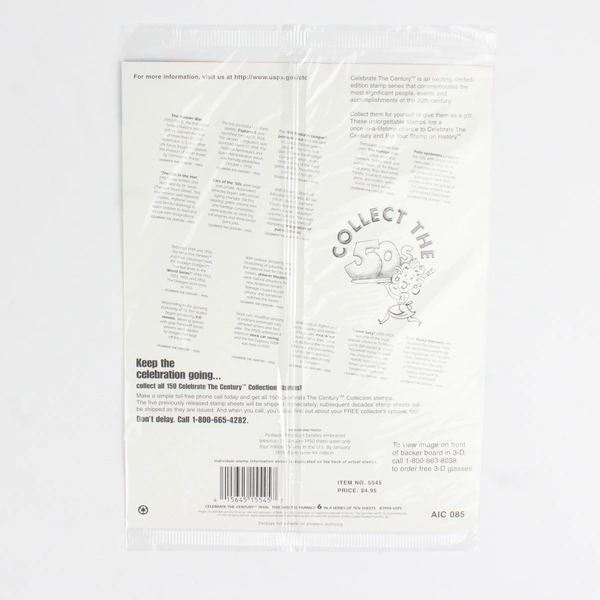 2000 USPS Full Sheet of 15 Celebrate The Century 1950s 33 Cent Stamps Sealed