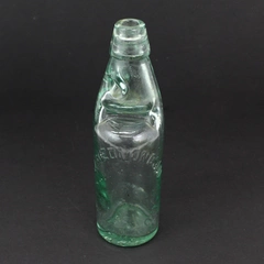Antique Wm Edmondson Swinton Codd Neck Bottle Green Tinted Glass