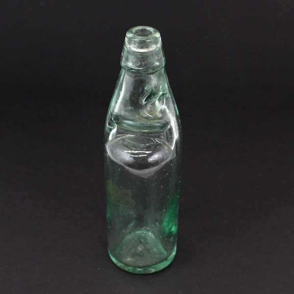Antique Wm Edmondson Swinton Codd Neck Bottle Green Tinted Glass