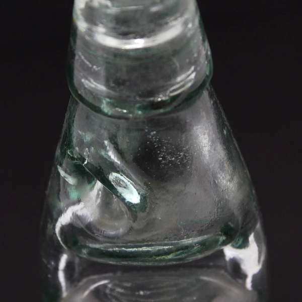 Antique Wm Edmondson Swinton Codd Neck Bottle Green Tinted Glass