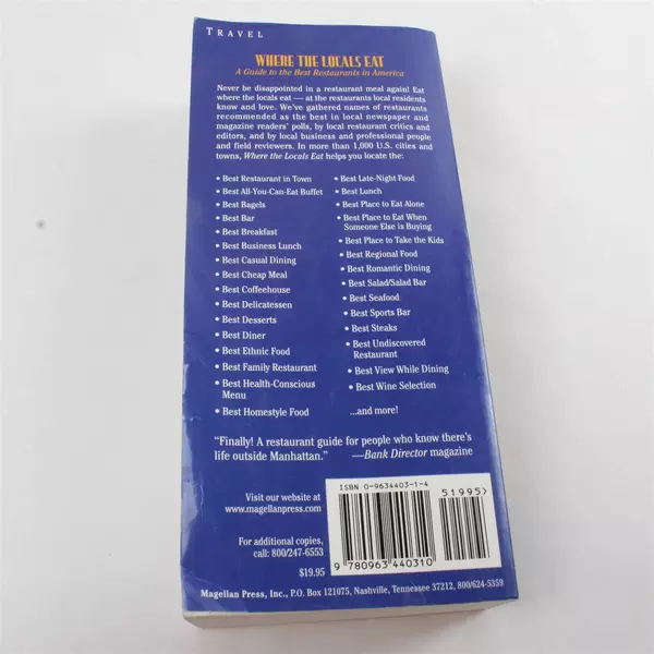 Where the Locals Eat: Guide to the Best Restaurants in America Paperback