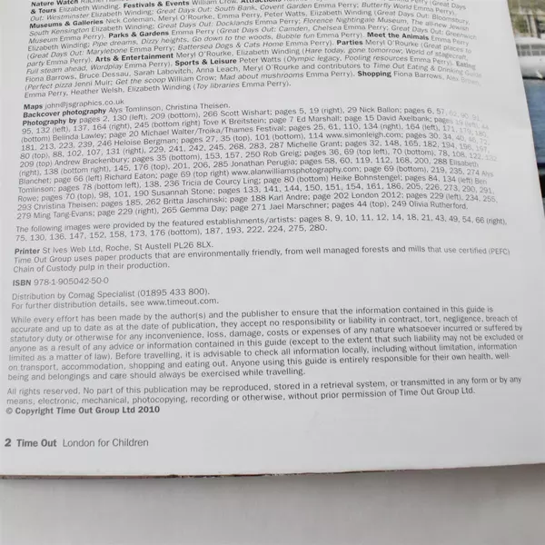 Time Out London for Children 2010/2011 Guidebook Paperback Family Activities