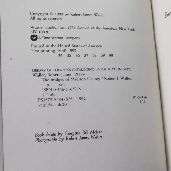 The Bridges of Madison County by Robert James Waller Hardcover