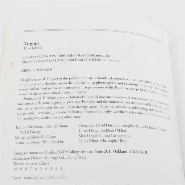 Compass American Guides: Virginia Full-Color Travel Guide Paperback