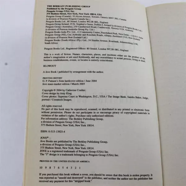 Lot of 3 Paperback Books: Nightingale, Legacy Blowout & The Cradle Will Fall