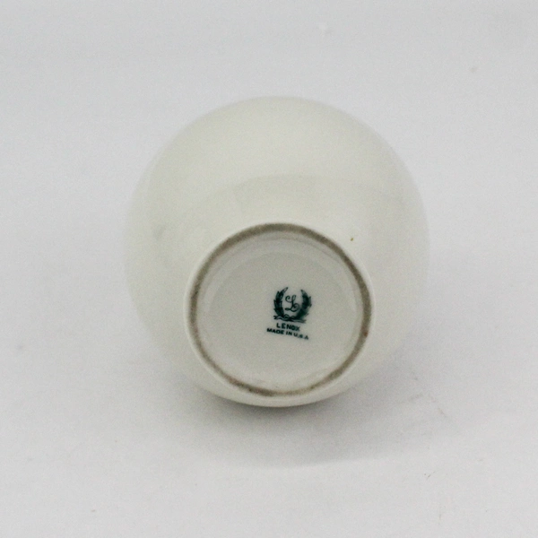 VTG Lenox Cream Colored Art Deco Bulb Porcelain Bud Vase 8” 