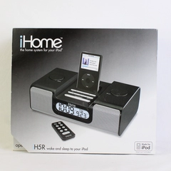 iHome iH5R Black iPod Docking Station Radio System UNTESTED