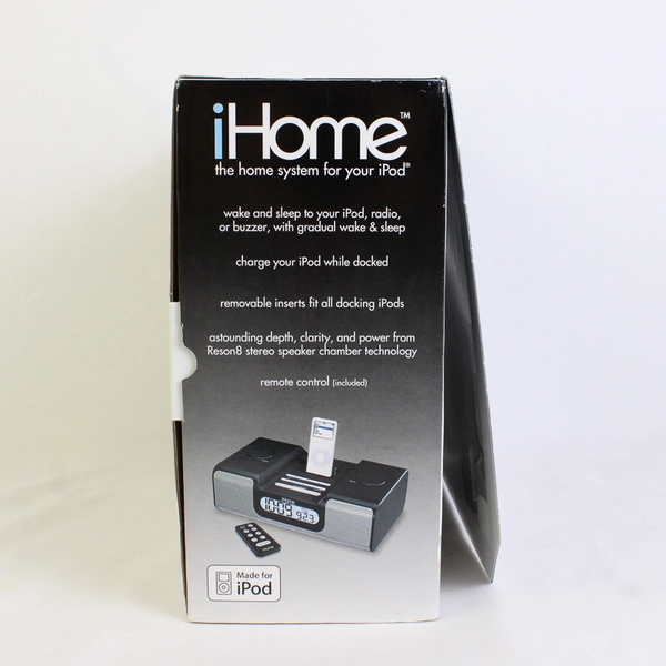iHome iH5R Black iPod Docking Station Radio System UNTESTED