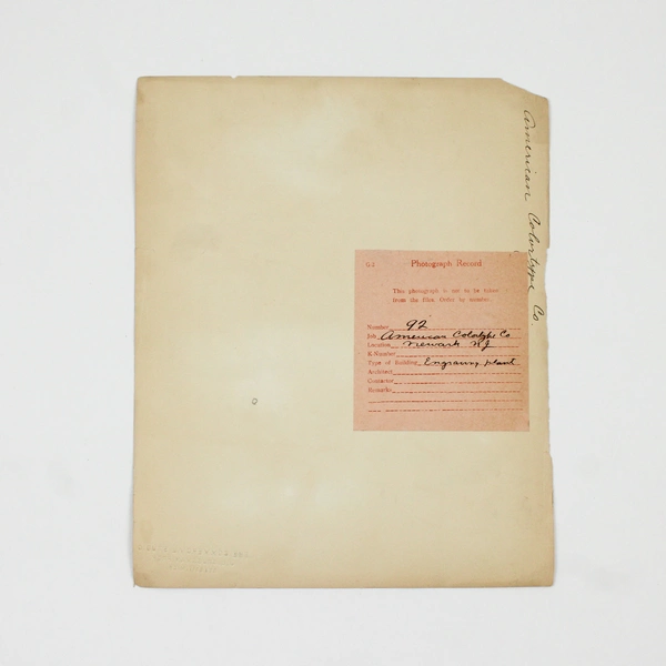 American Colortype Engraving Plant Photo Newark New Jersey 1910s