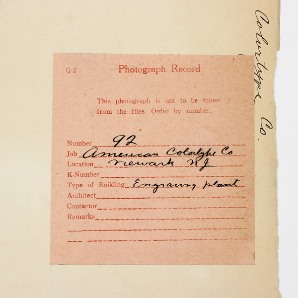 American Colortype Engraving Plant Photo Newark New Jersey 1910s