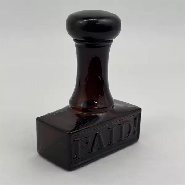 1970s Vintage Avon Stylish Paid Stamp Glass Perfume Cologne Decanter Bottle