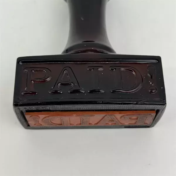 1970s Vintage Avon Stylish Paid Stamp Glass Perfume Cologne Decanter Bottle