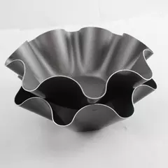 Set of 2 6.5" Nonstick Carbon Steel Taco Shell Bowls Stackable