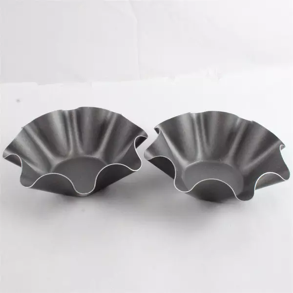 Set of 2 6.5" Nonstick Carbon Steel Taco Shell Bowls Stackable