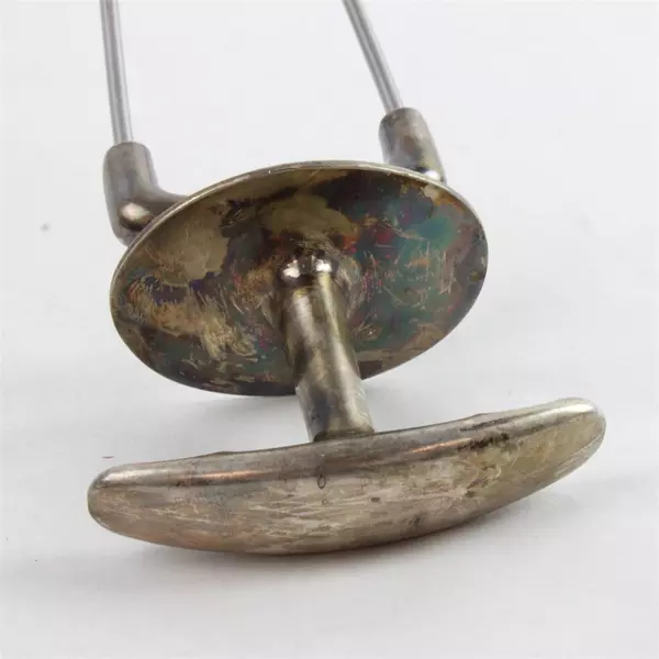 Vintage Chrome Carving Fork Skewer 9" Steel Prongs Turkey Roast