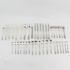 40 Piece Oneida Community BRAHMS Stainless Flatware Silverware Pierced