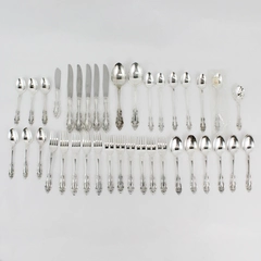 38 Piece Oneida Community BRAHMS Stainless Flatware Silverware Pierced