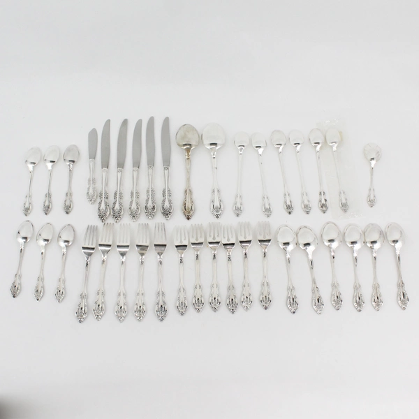 38 Piece Oneida Community BRAHMS Stainless Flatware Silverware Pierced