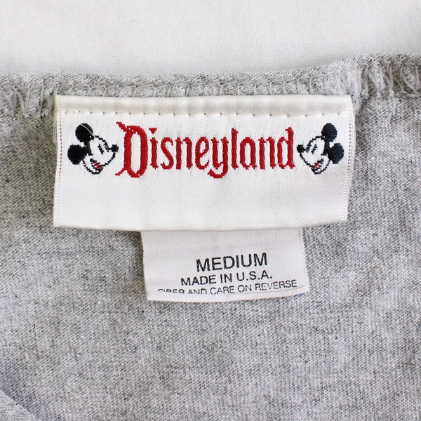 Vintage Disney Unisex M Gray Mickey Mouse DL55' Tank Top 90's