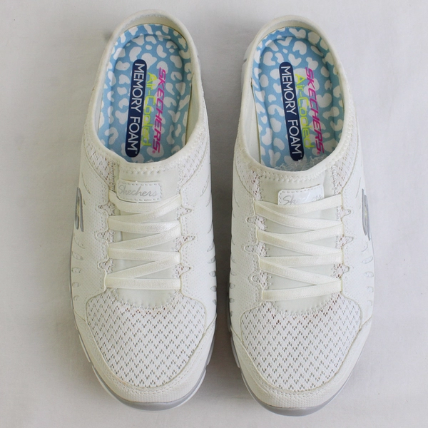 Skechers White Air Cooled Memory Foam Slip-On Sneakers Women's Size 7.5 FLAW