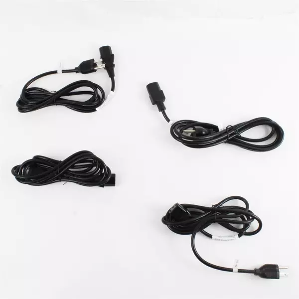 Set of 4 5ft 5-15P to C13 Power Cords 18AWG SVT 10A/125V Black